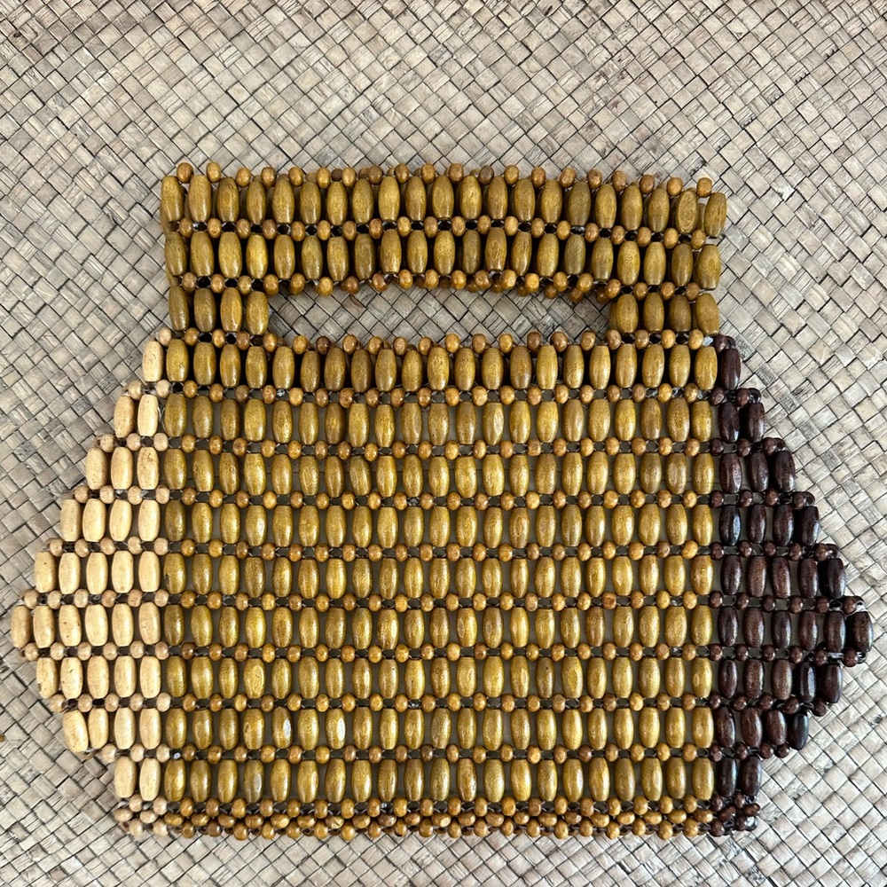 Wood Beaded Handbag